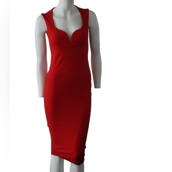 Nookie Madonna Midi Dress Red NWT Small - Picture 4 of 11